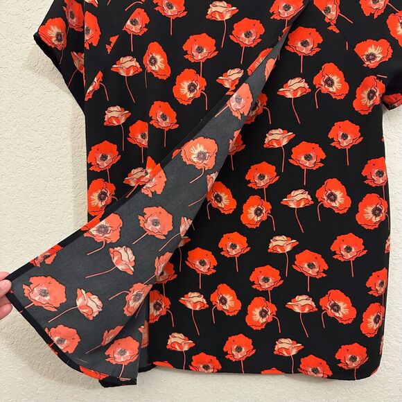 CABI #3251 Flanders Floral Poppy Short Sleeve Blouse w Split Back in Multi - Picture 7 of 10